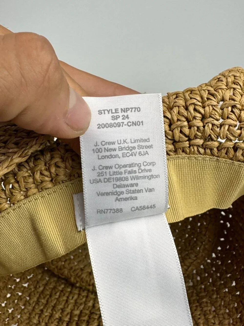 Madewell Woven Straw Paper Sun Bucket Hat M/L NP770 Brown Spring 2024